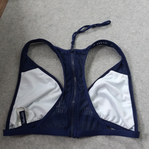 Splendid bikini top with zip up racer back. - Picture 2 of 6